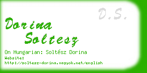 dorina soltesz business card